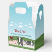 Cow Pig Sheep Chickens Farm Birthday Thank You Favor Boxes (Opened)
