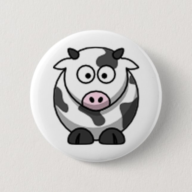 cow pinback button (Front)