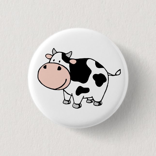 Cow Pinback Button (Front)