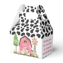 Cow Pink Farm Barnyard Birthday Party Favor Box