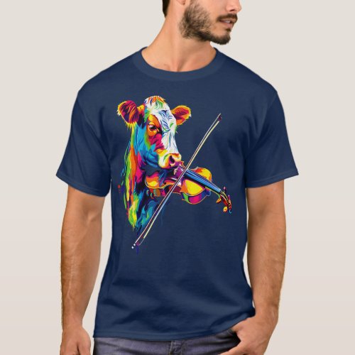Cow Playing Violin T_Shirt
