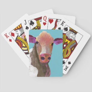 Cow Poker Face Playing Cards made by