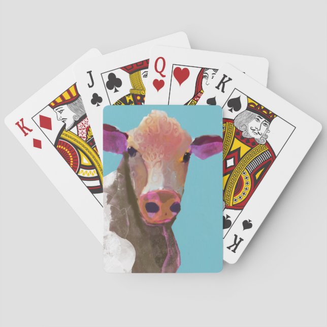 Cow Poker Face Playing Cards made by (Back)