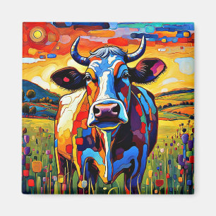 Cow portrait 2 magnet
