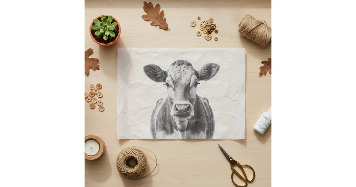 Cow Portrait Tissue Paper | Zazzle
