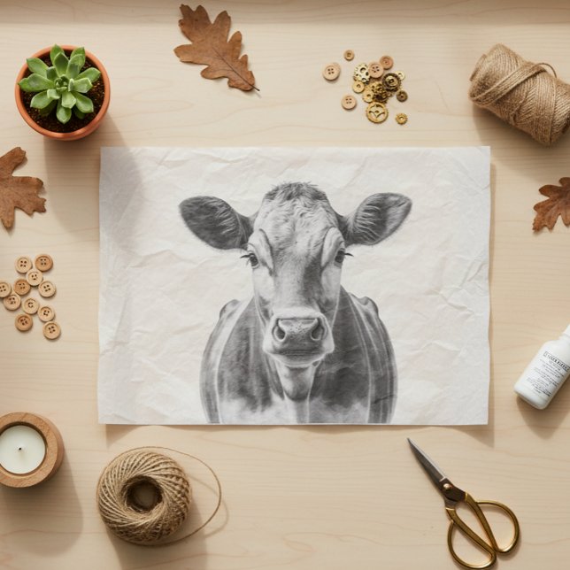 Cow Portrait   Tissue Paper (Creator Uploaded)