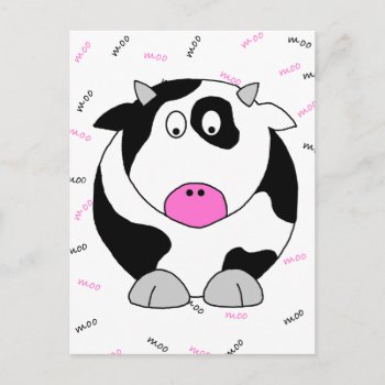 Cow Postcard by mail_me at Zazzle
