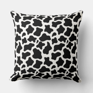Cow Print Accent Pillow