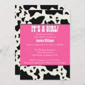 Cow Print Baby Shower Invitation (Front/Back)