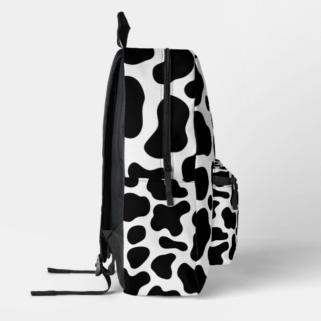 Cow print backpack, Black and white cow backpack | Zazzle display picture 2