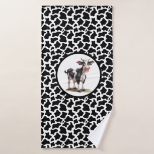 Cow Print Bath Towel