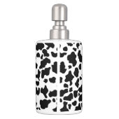 Cow Print Bathroom Accessories Soap Dispenser And Toothbrush Holder (Back)