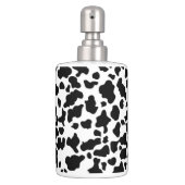 Cow Print Bathroom Accessories Soap Dispenser And Toothbrush Holder (Front)