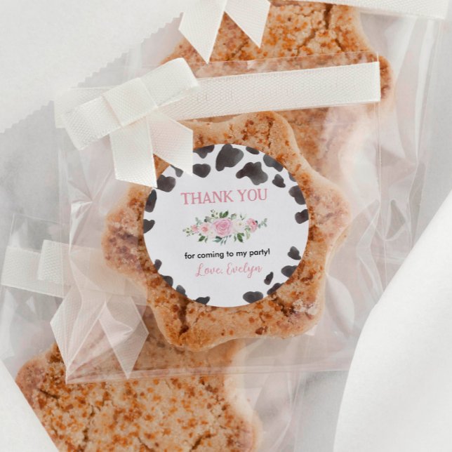 Cow Print Birthday Sticker Labels (Creator Uploaded)
