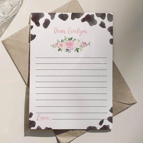 Cow Print Birthday Time Capsule Note Message Card