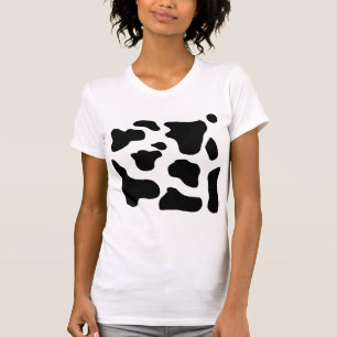 Cow print black and white blotchy pattern T-Shirt
