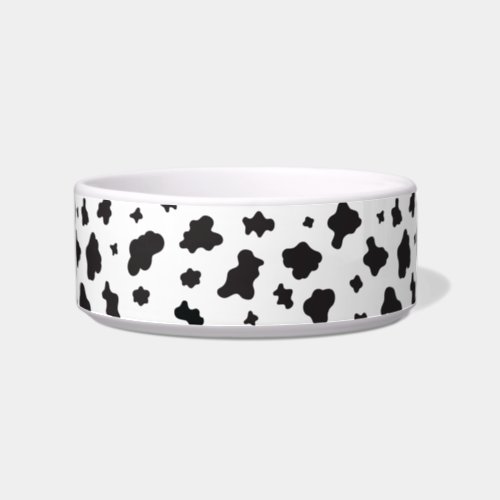 Cow Print Black and White Bowl