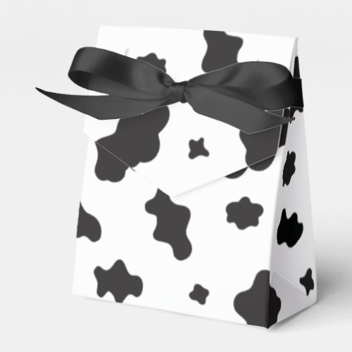 Cow Print Black and White Favor Boxes