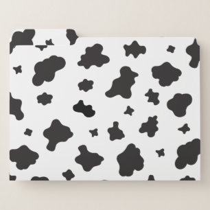 Cow Print Black and White File Folder