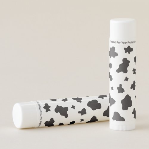 Cow Print Black and White Lip Balm