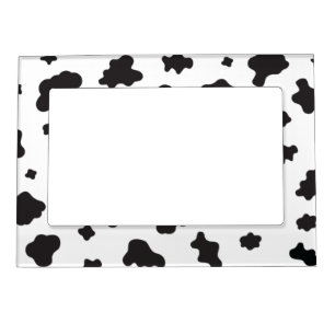 Cow Print Black and White Magnetic Frame