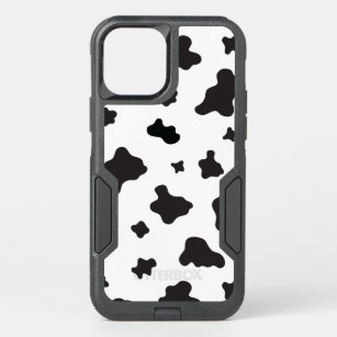 Cow Print Black and White OtterBox Commuter iPhone 12 Case
