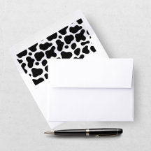 Cow Print Black White Baby Shower