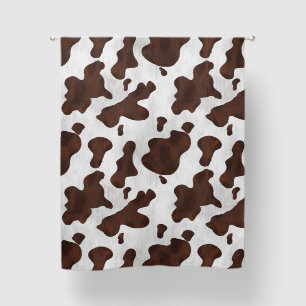 Cow Print Brown White Western Animal Spots Pattern Blackout Curtains