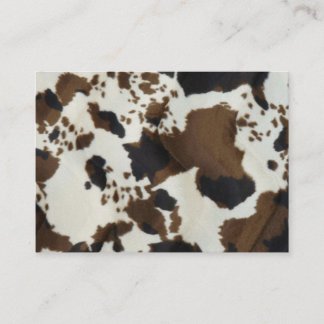 Cow print business card