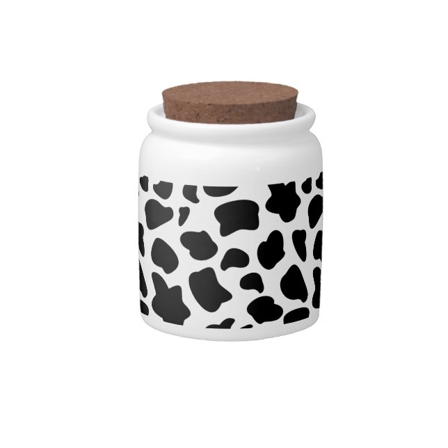 Cow Print Candy Jar (Front)