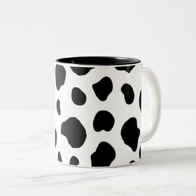 Cow Print Coffee Mug (Front Right)