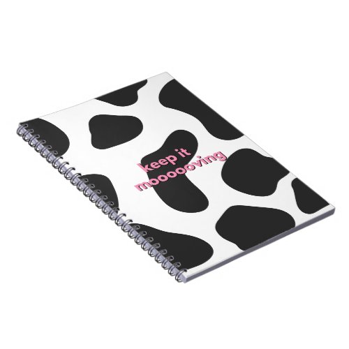 Cow Print College Ruled Notebook