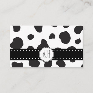 Cow Print, Cow Pattern, Cow Spots, Animal Print  Business Card