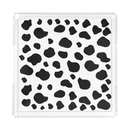 Cow Print Cow Pattern Cow Spots Black And White Acrylic Tray