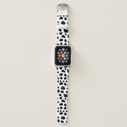 Cow Print Cow Pattern Cow Spots Black And White Apple Watch Band