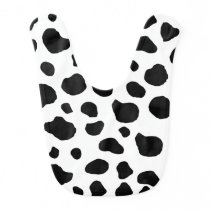 Cow Print, Cow Pattern, Cow Spots, Black And White Baby Bib