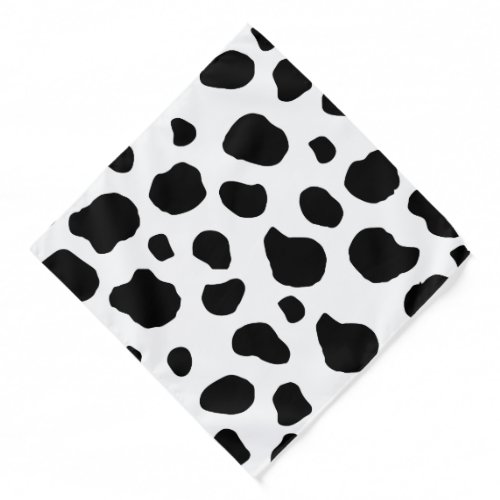 Cow Print Cow Pattern Cow Spots Black And White Bandana