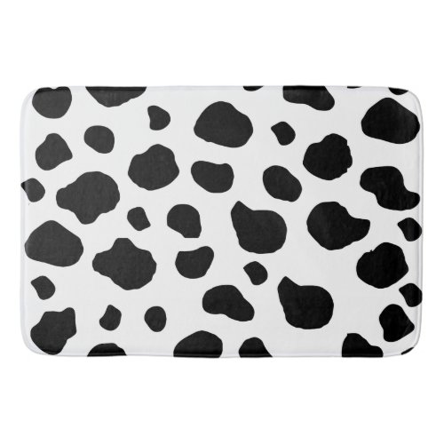 Cow Print Cow Pattern Cow Spots Black And White Bath Mat