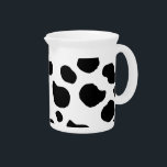 Cow Print, Cow Pattern, Cow Spots, Black And White Beverage Pitcher<br><div class="desc">Elegant,  stylish and sophisticated cow pattern in black and white color. Modern and trendy gift,  perfect for the animal print lover in your life.</div>