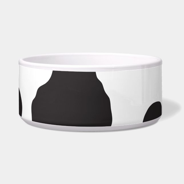 Cow Print, Cow Pattern, Cow Spots, Black And White Bowl (Front)