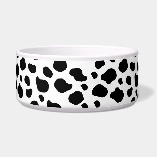 Cow Print, Cow Pattern, Cow Spots, Black And White Bowl (Front)