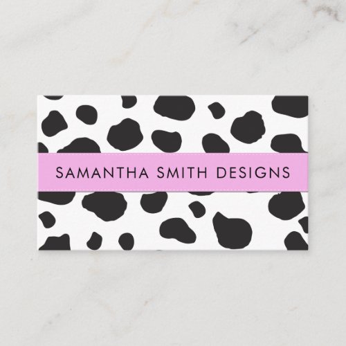 Cow Print Cow Pattern Cow Spots Black And White Business Card