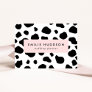 Cow Print, Cow Pattern, Cow Spots, Black And White Business Card