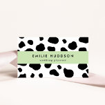 Cow Print, Cow Pattern, Cow Spots, Black And White Business Card at Zazzle