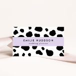 Cow Print, Cow Pattern, Cow Spots, Black And White Business Card at Zazzle