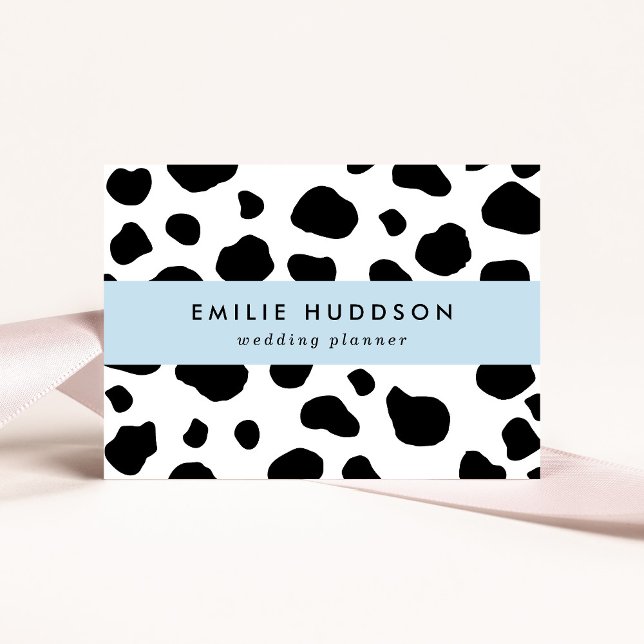 Cow Print, Cow Pattern, Cow Spots, Black And White Business Card (Creator Uploaded)