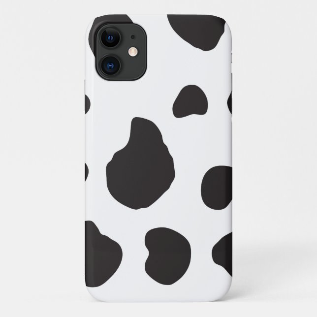 Cow Print, Cow Pattern, Cow Spots, Black And White Case-Mate iPhone Case (Back)