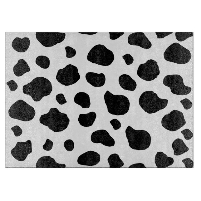 Cow Print, Cow Pattern, Cow Spots, Black And White Cutting Board (Front)