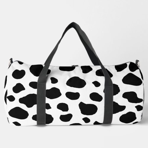 Cow Print Cow Pattern Cow Spots Black And White Duffle Bag