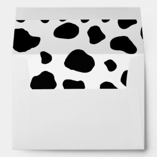 Cow Print, Cow Pattern, Cow Spots, Black And White Envelope